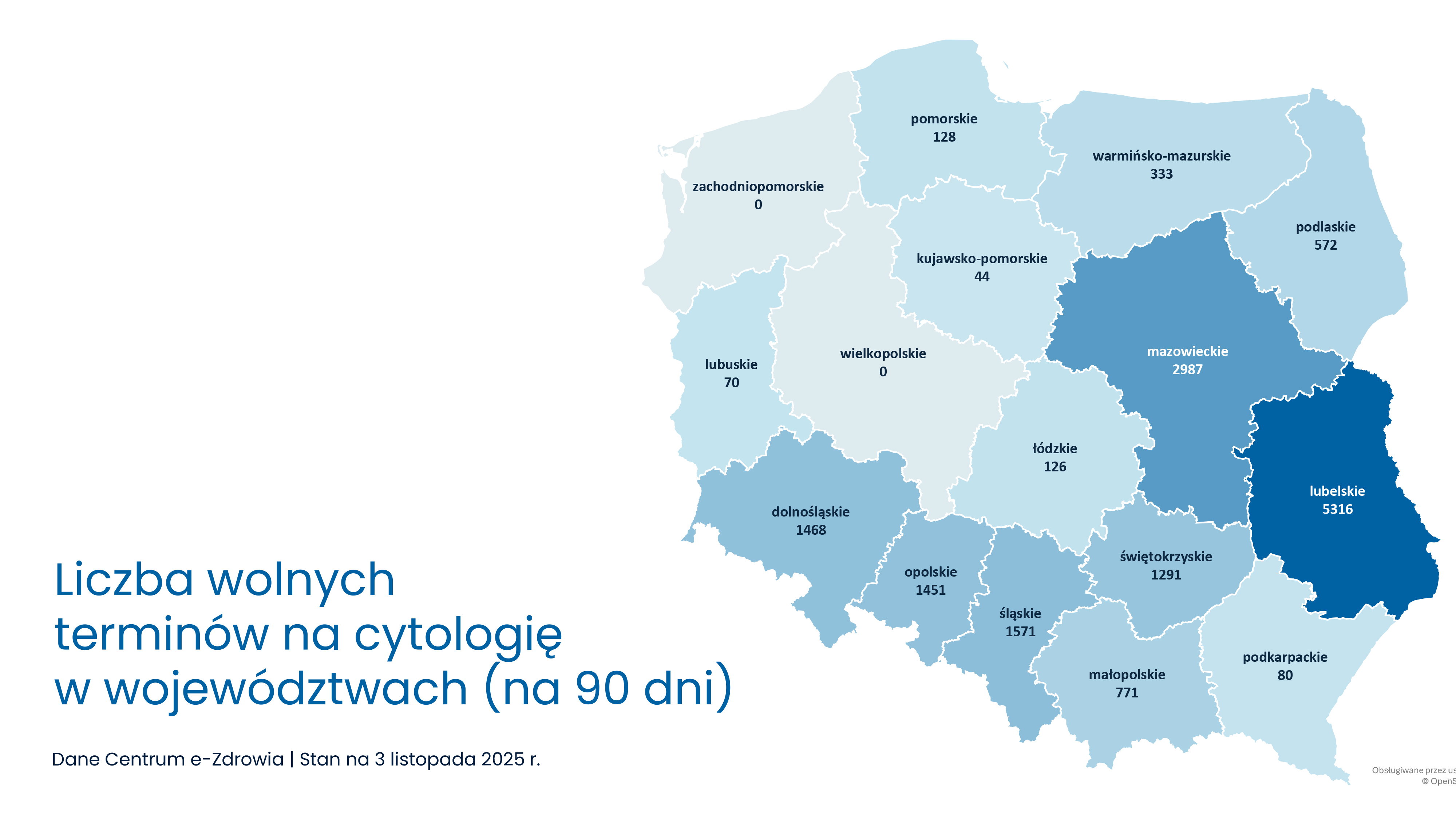 mapa wolnych terminów na cytologię