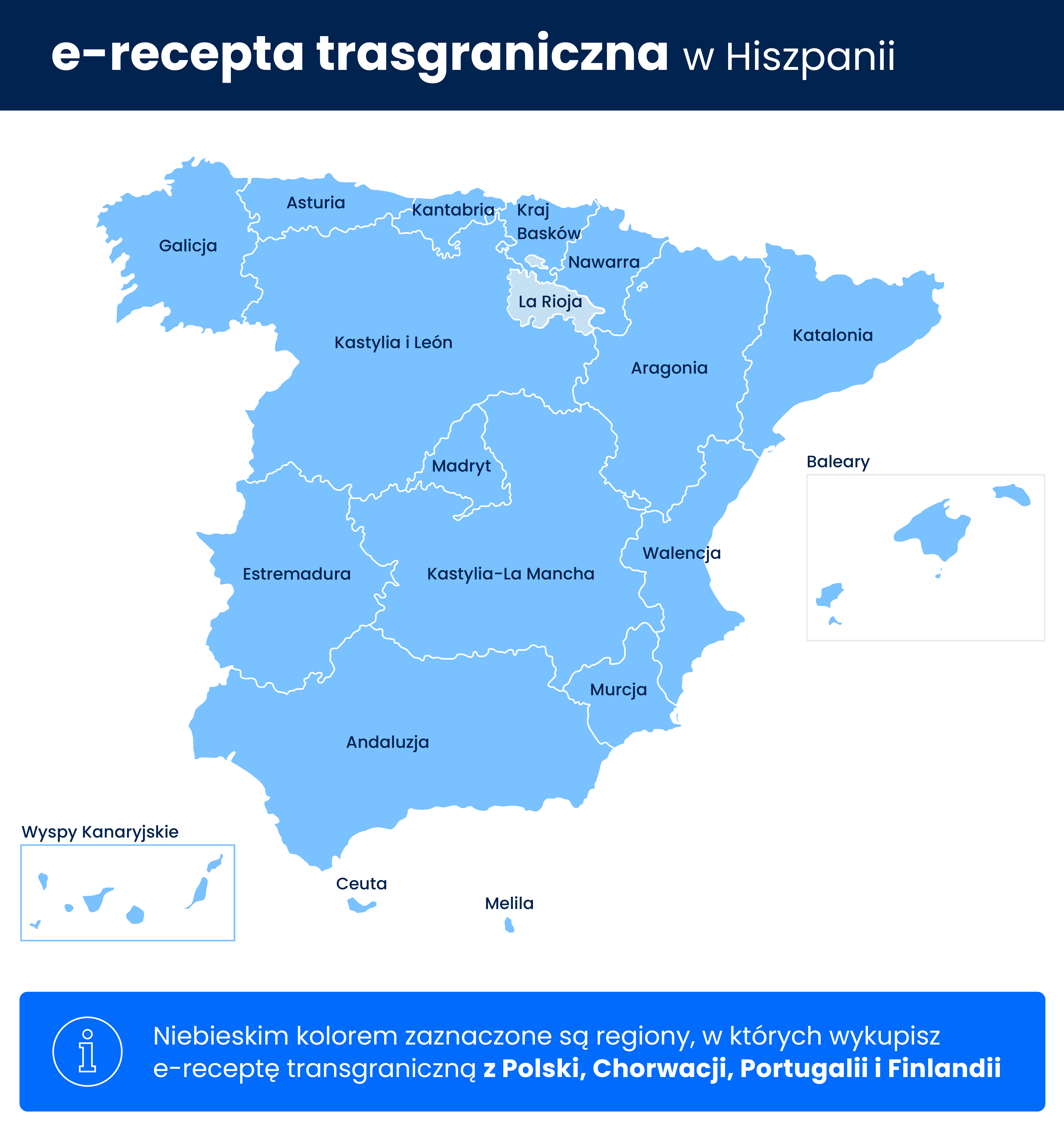 Hiszpania mapa recept transgranicznych