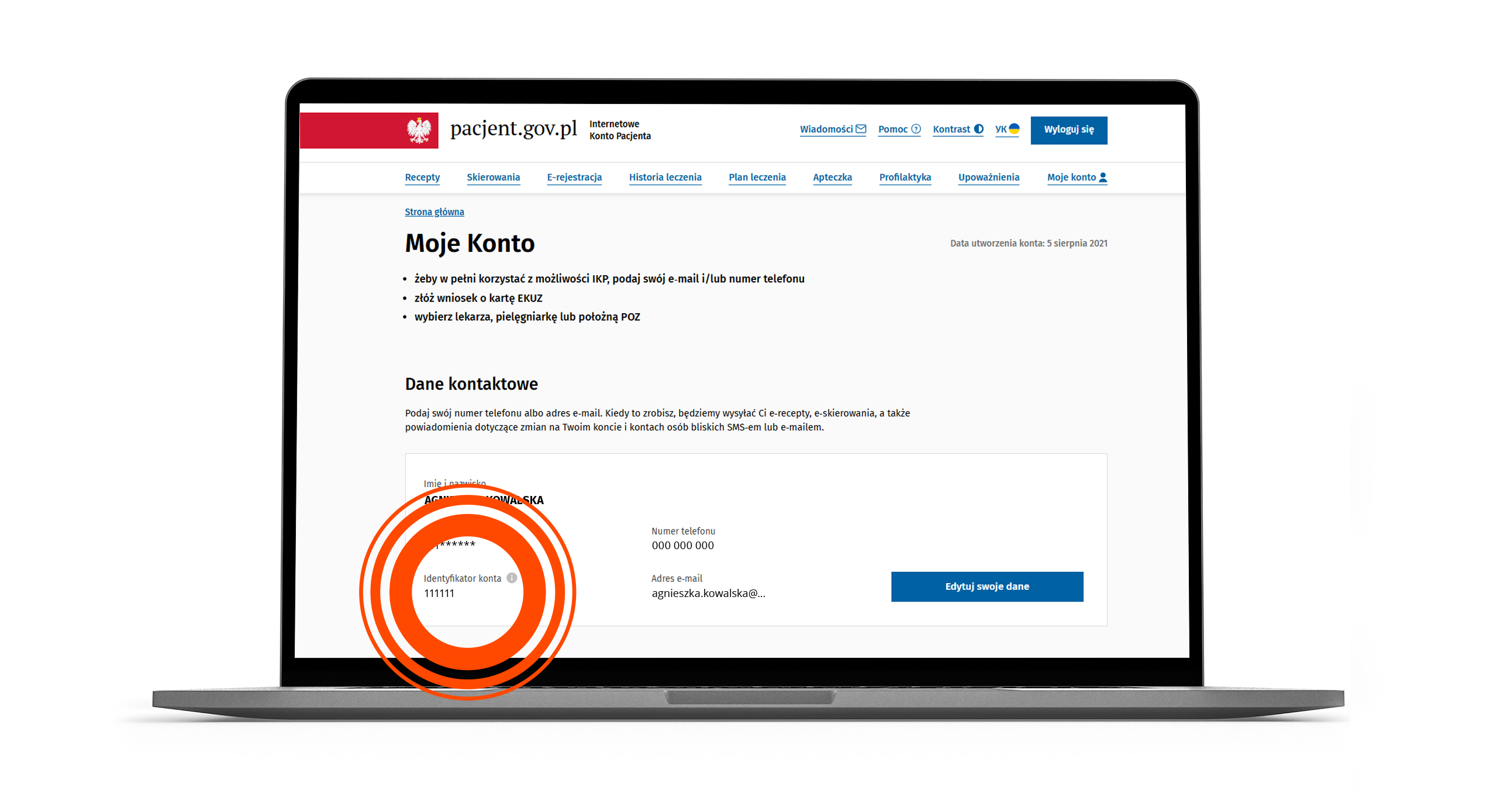 identyfikator konta na IKP