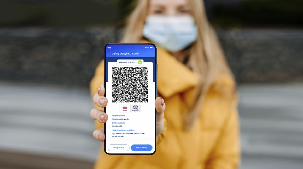 Kobieta w żółtej kurtce z kodem UCC