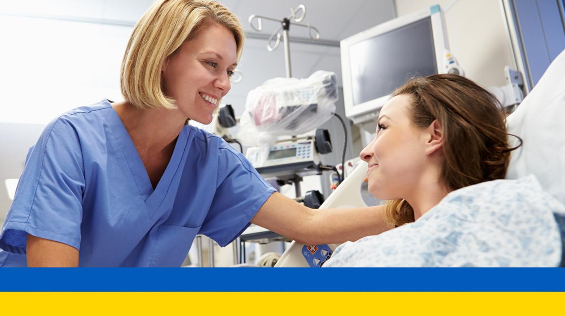 Chora Ukrainka w szpitalu