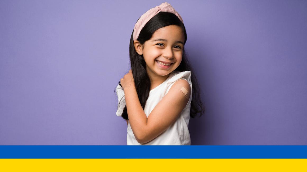 Dziewczynka po szczepieniu ukr