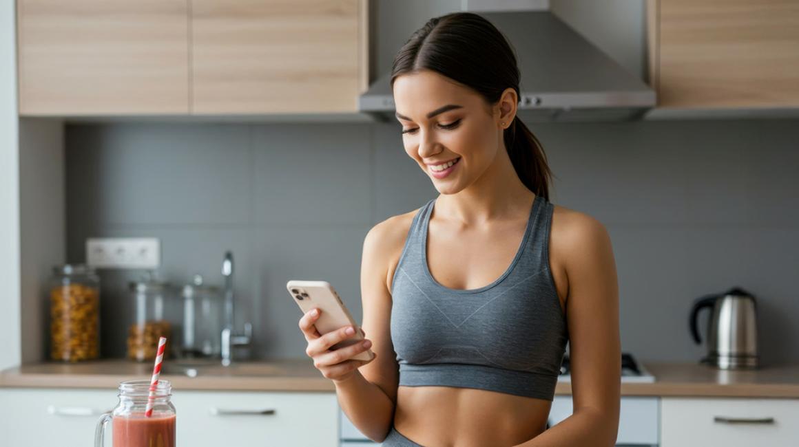 Młoda kobieta w kuchni