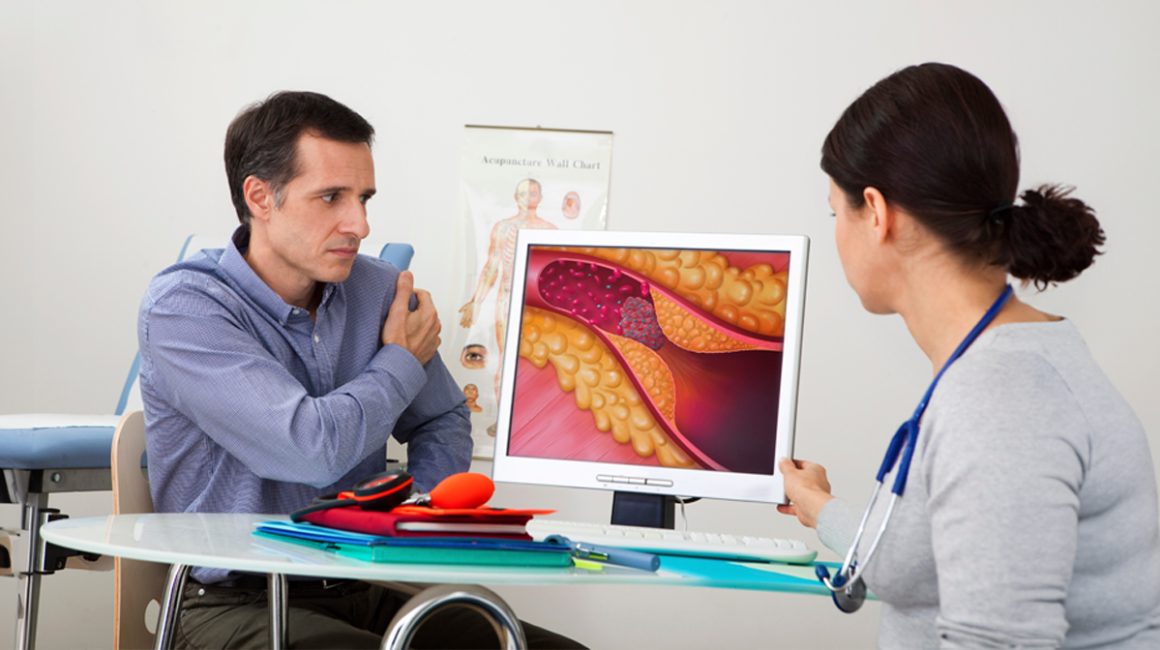 Mężczyzna u lekarki