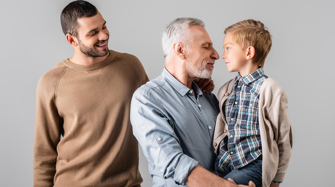 dziedek, tata i syn