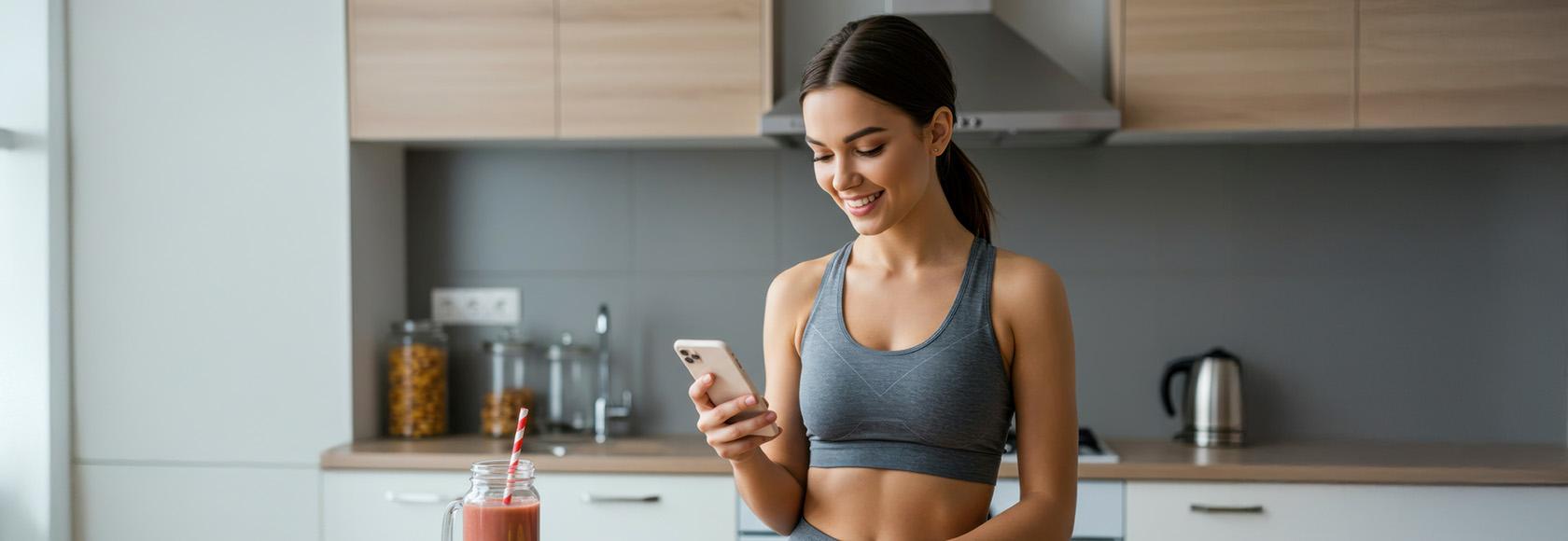 Młoda kobieta w kuchni