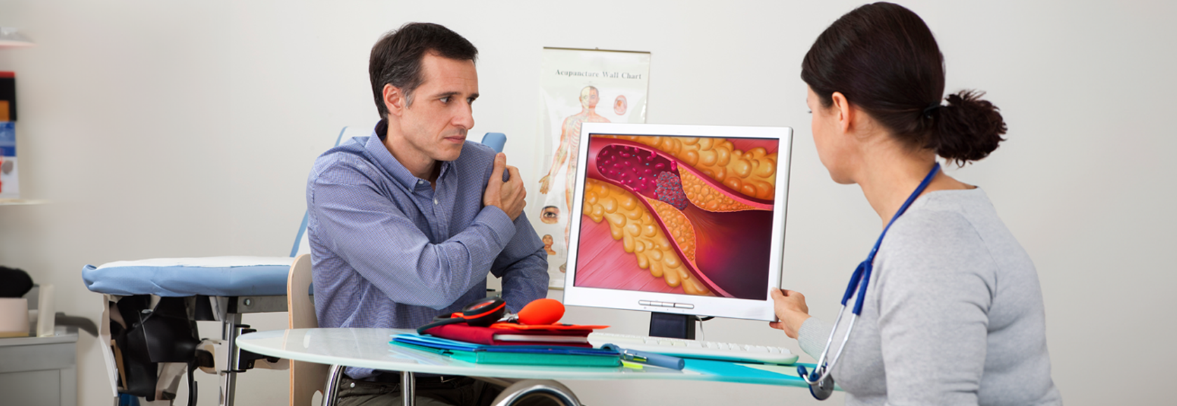 Mężczyzna u lekarki