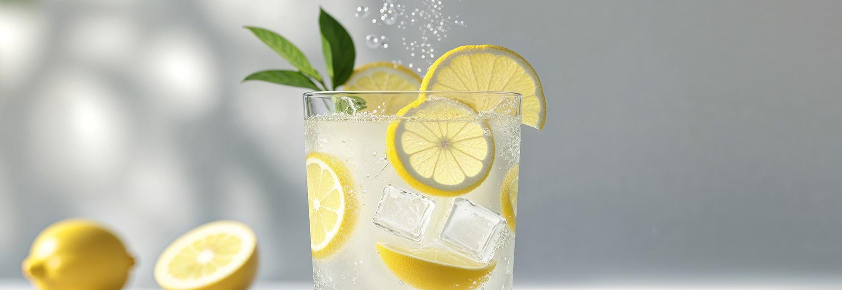 szklanka wody z cytryną