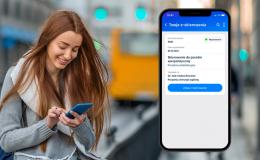 Dziewczyna z telefonem, obok ekran komórki z eskierowaniem