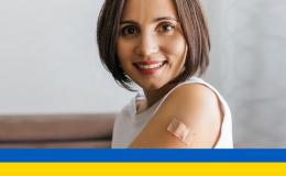 zaszczepiona kobieta ukr flaga