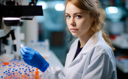 Kobieta w labolatorium