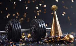 sztanga i noworoczne konfetti