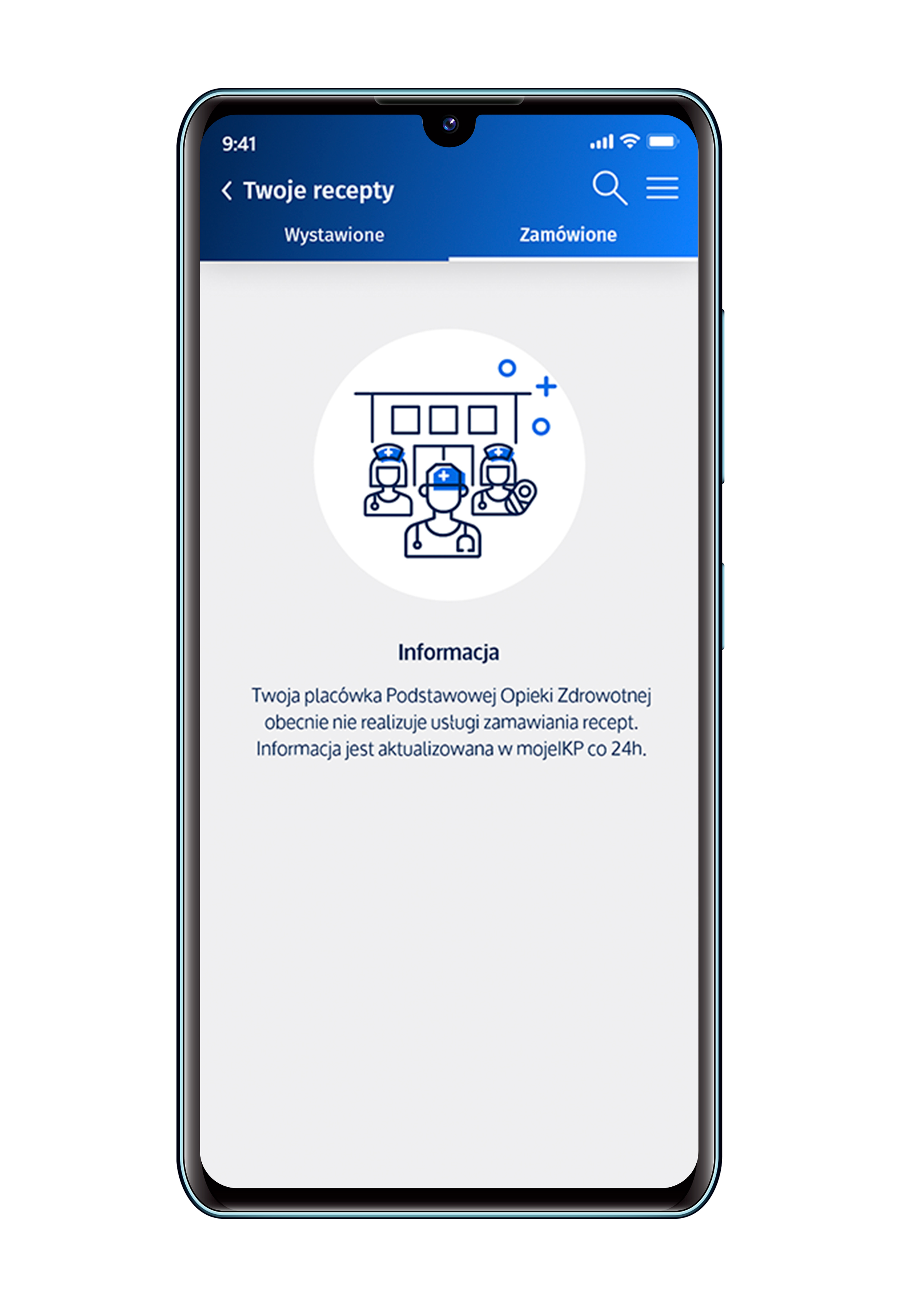 brak usługi zamawiania e-recepty