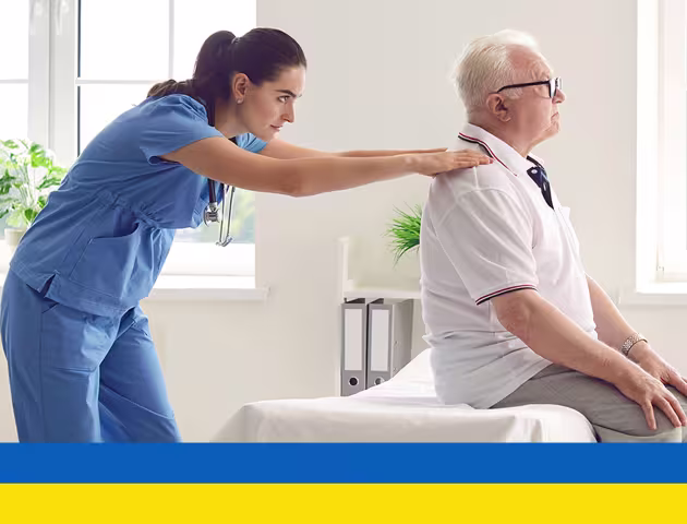 rehabilitantka ze starszym panem ukr